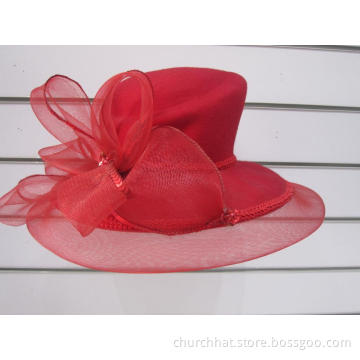 Ladies' Wool Felt Winter Designer Church Hats